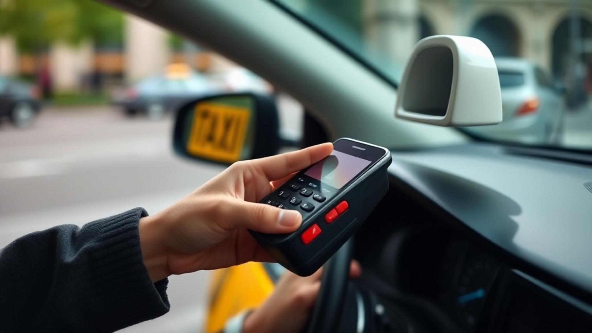 card-machine-for-taxi2 card machine for taxi - Illustration