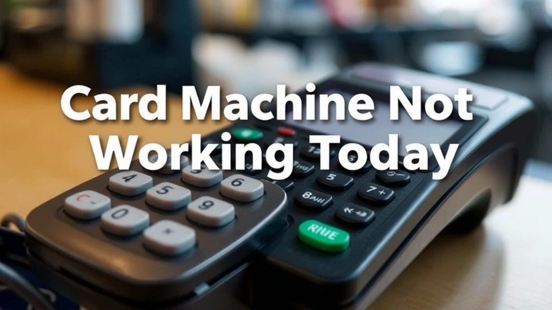 card machine not working today - Illustration