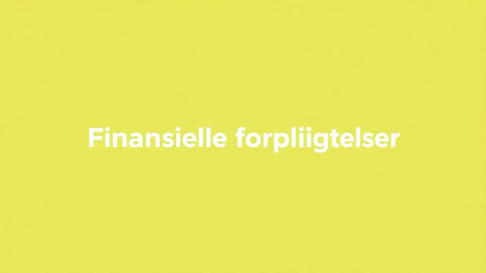Finansielle forpligtelser - Illustration